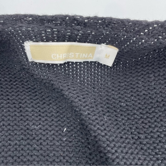 Christina Faux Fur and Suede Long Sweater Vest, L - Picture 6 of 8